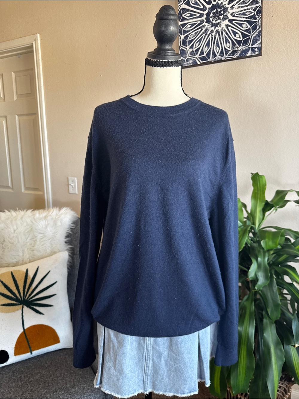 Banana Republic Navy Crewneck Sweater Top